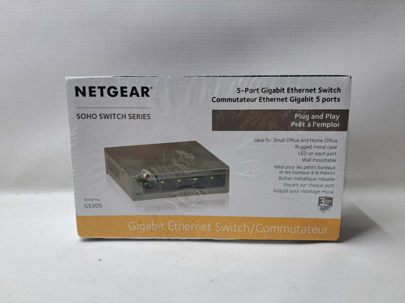 New Netgear GS305 300 Switch Series - 5-Port Gigabit Ethernet Switch )