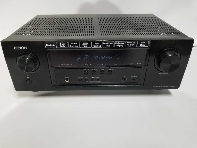 Denon AVR-S530BT 5.2 Channel Full 4K Ultra HD AV Receiver - READ #