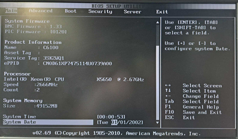 Dell PE C6100 XS23-TY3 4 Node Server (2x Xeon X5650 @ 2.67GHz 48GB RAM)/Node )