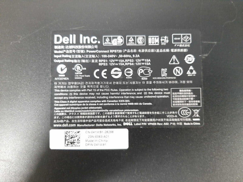 Dell PowerConnect RPS-720 Redundant Switch Power Supply $