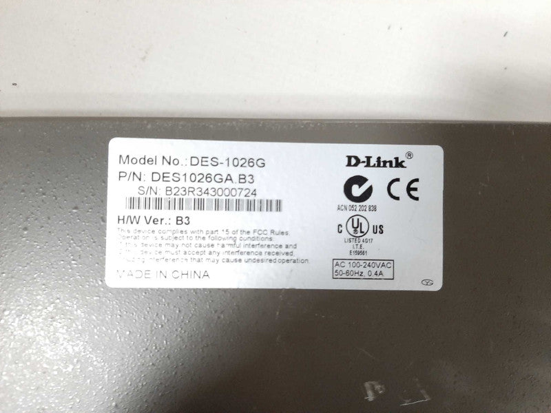 D-Link 24-Port Unmanaged Gigabit Switch - DES-1026G $