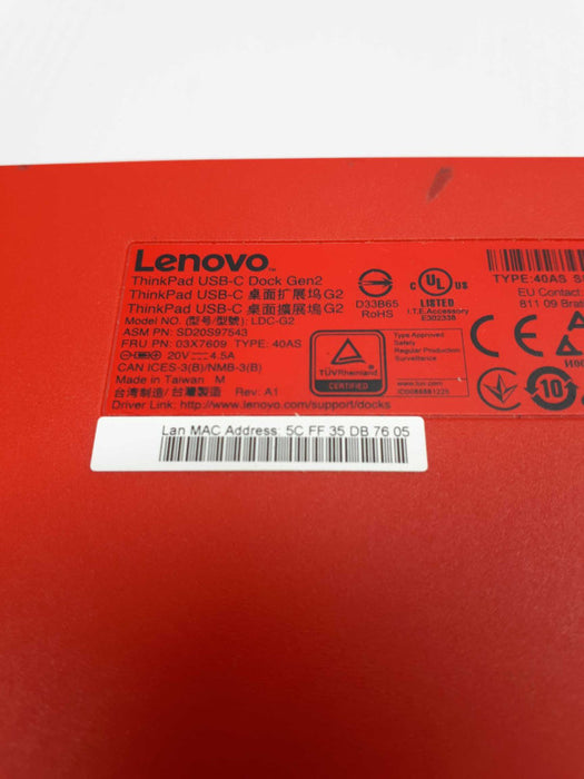 Lenovo ThinkPad USB-C Dock Gen 2 LDC-G2 &