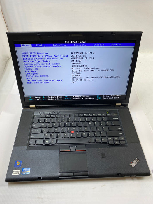 Lenovo ThinkPad W530 Workstation Laptop i7-3740QM Quadro K2000M 8GB RAM 240GB