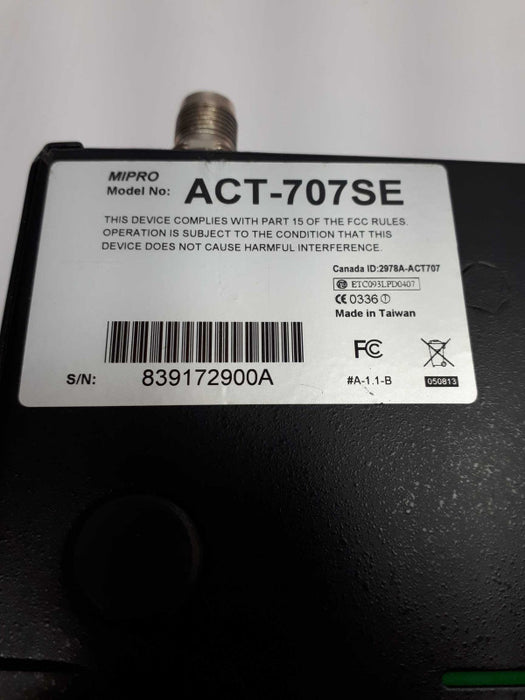 Vintage MIPRO ACT-707SE Wireless Receiver &