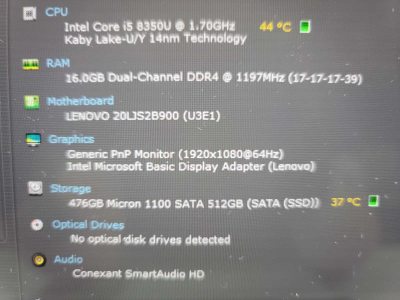 Lenovo Yoga X380 2-in-1 i5-8350U @ 1.70GHz, 16GB DDR4, 512GB SSD QÎ² Ã 1