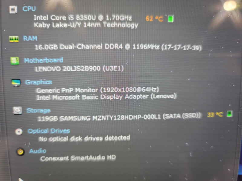 Lenovo Yoga X380 2-in-1 i5-8350U @ 1.70GHz, 16GB DDR4, 128GB SSD QÎ²
