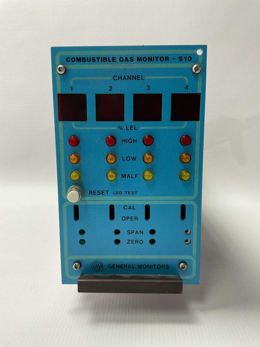 General Motors Combustible Gas Monitor 610 4 Channel P/N: 20630-4 Q-