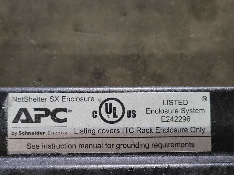 APC NetShelter SX Server Rack Enclosure, 24U, Black, 116x107x59cm (H,D,W) SEE _