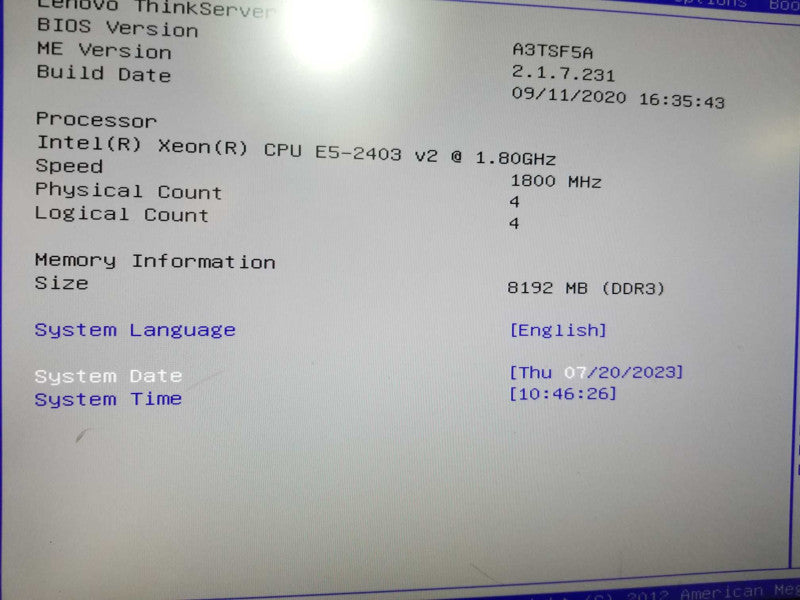 Lenovo ThinkServer TD340 Xeon E5-2403 @1.8GHz  32GB RAM 9204-81 RAID #
