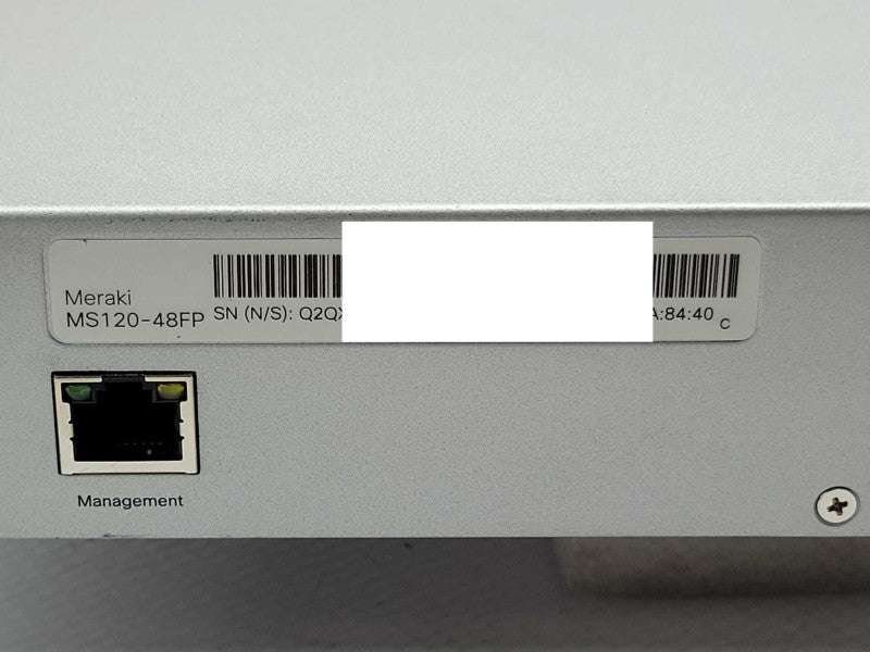Cisco Meraki MS120-48FP-HW 48-Port Gigabit Ethernet Switch - CLAIMED, READ _