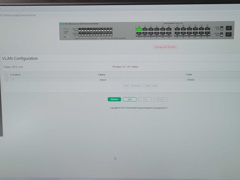 HPE Office Connect Switch 1820 24G J9980A  _