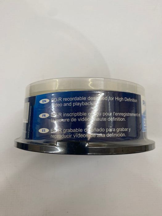 PHILIPS RECORDABLE BLURAY DISCS Pack of 25 BD-R Brand-New