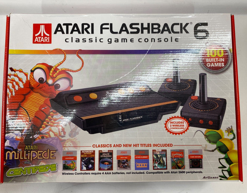 ATARI FLASHBACK 6 Classic Game Console 100 Built-In Games In Box