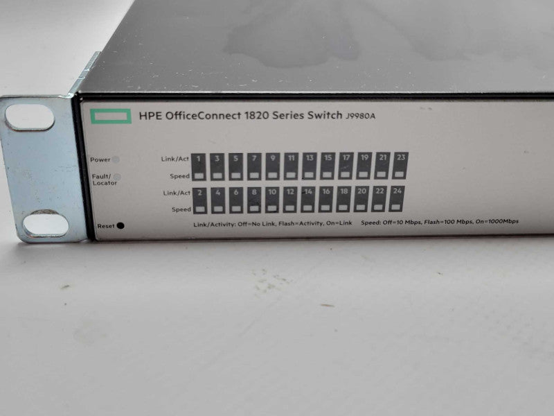 HPE Office Connect Switch 1820 24G J9980A with Rack mount ears _