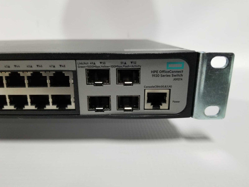 HPE OfficeConnect 1920 series Switch JG927A 920-48G Factory Reset #
