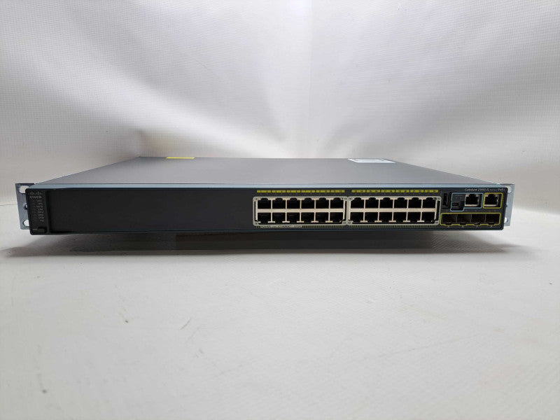 Cisco WS-C2960S-24PS-L 24 Port PoE+ Gigabit Switch + Rackmount Ears )