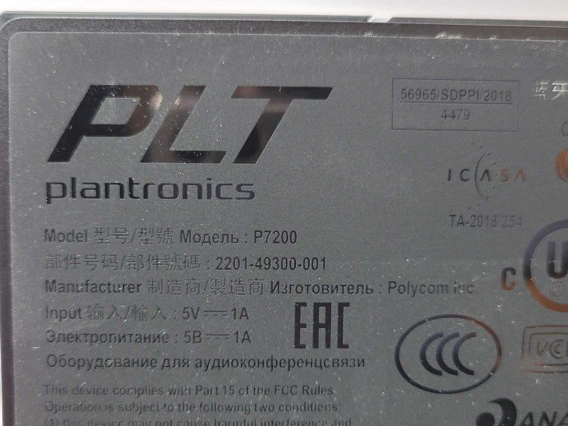 Plantronics P7200 Bluetooth Speaker System 2201-49300-001  _