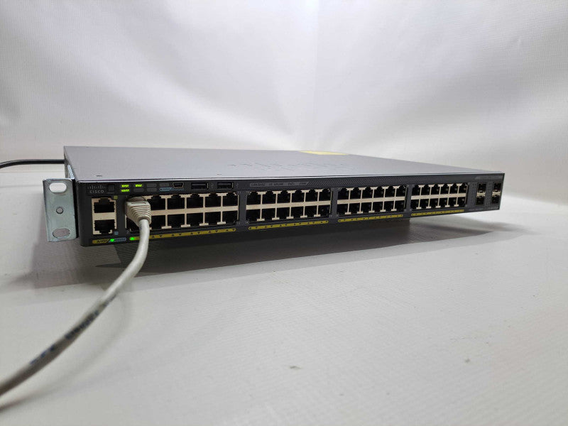 Cisco WS-C2960X-48LPS-L 48 Port GigE PoE Switch 370W AC 4x SFP LAN Q)