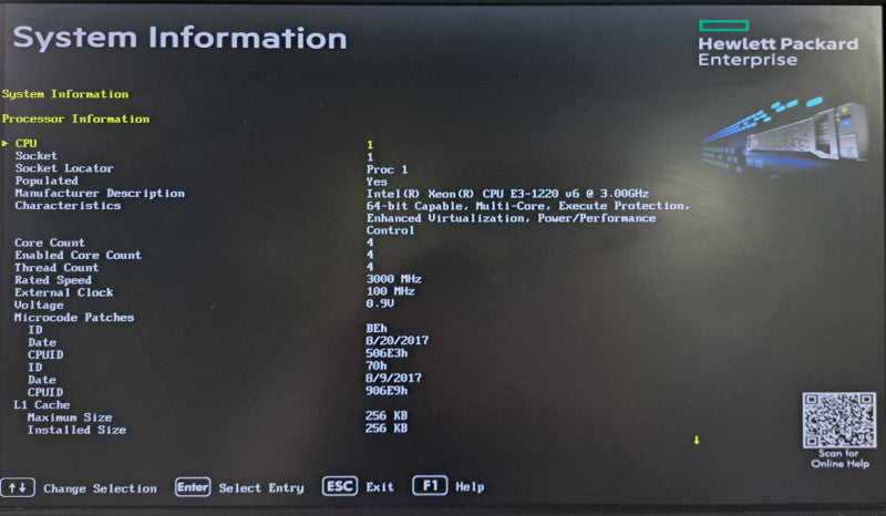 HP ProLiant ML30 Gen9 1x Xeon E3-1220 v6 @ 3.00GHz 8GB DDR4 B140i RAID )
