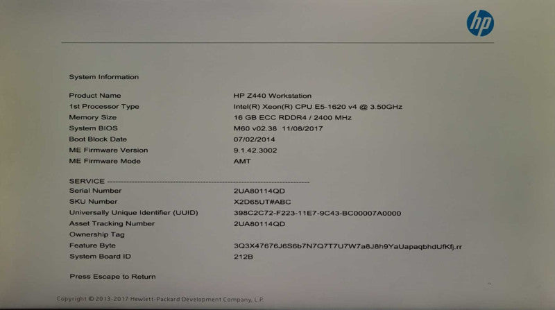 - Nice HP Z440 Xeon E5-1620 V4 3.5GHz CPU/16GB DDR4 Fire Pro W5100 4GB