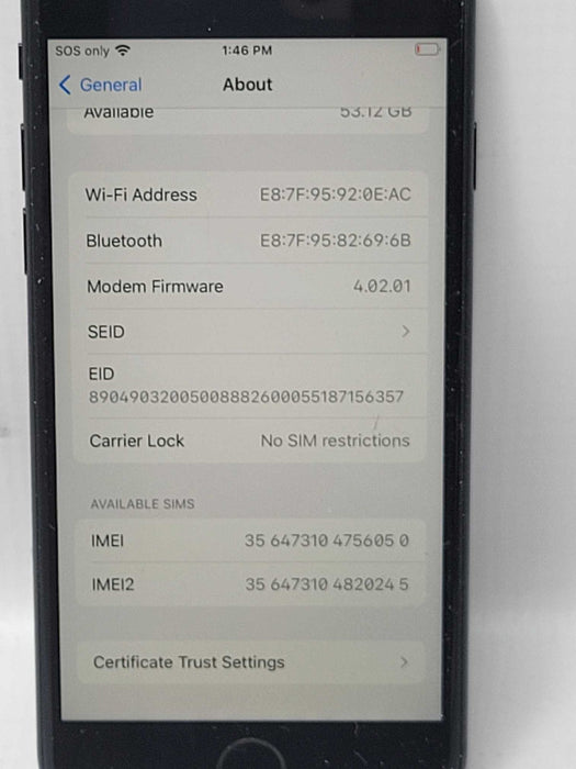 Apple iPhone SE 64GB Storage, Unlocked _