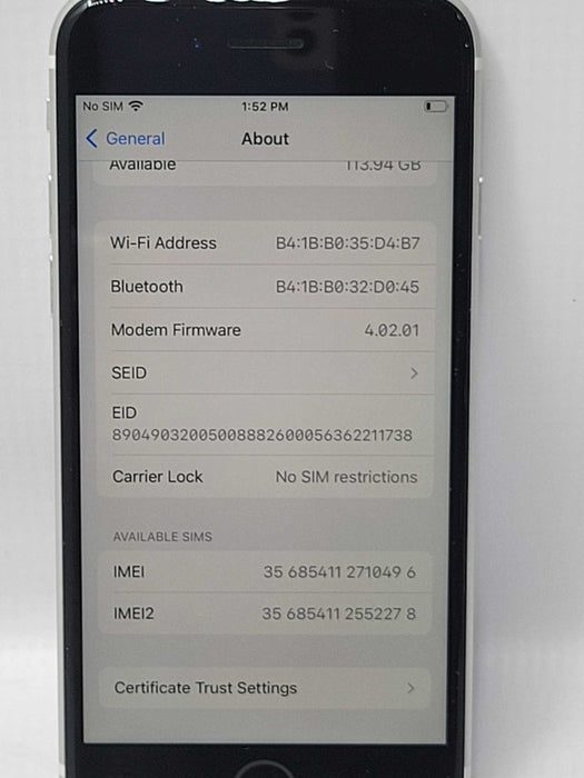 Apple iPhone SE 128GB Storage, Unlocked _