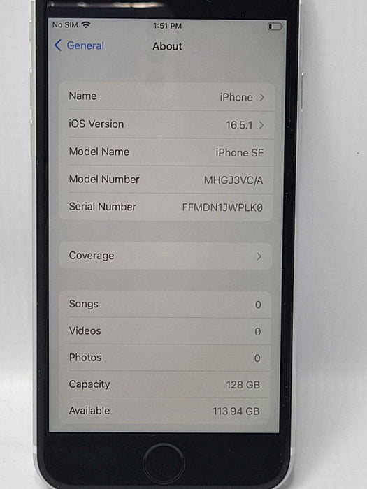 Apple iPhone SE 128GB Storage, Unlocked _