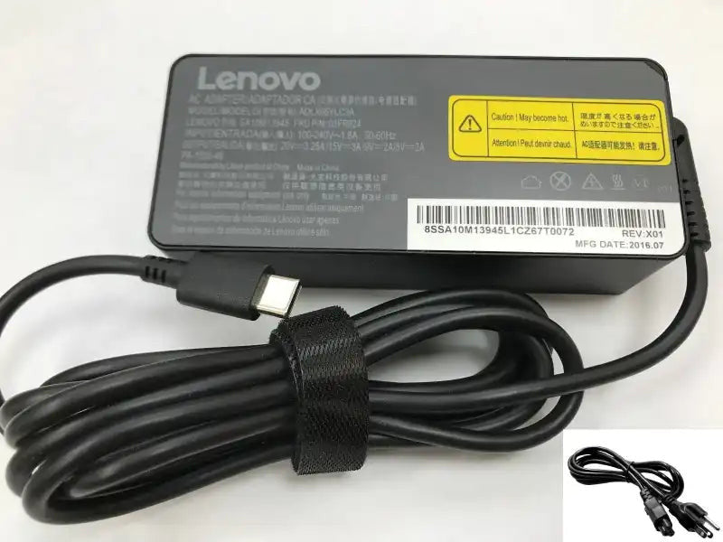 Genuine Original Lenovo 65W USB-C laptop power adapter  Q-