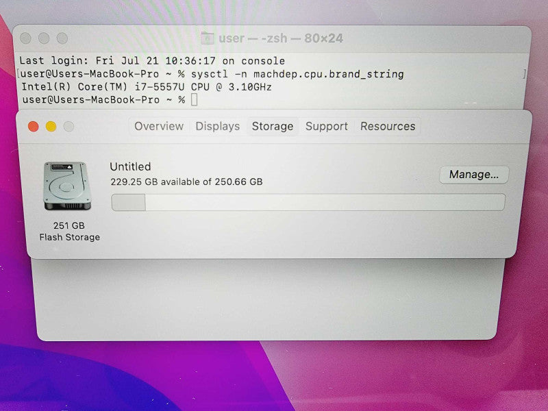Apple Macbook Pro Retina 2015 13\\" Core i7-5557U @ 3.1GHz 16GB DDR3 500GB SSD [Read] (