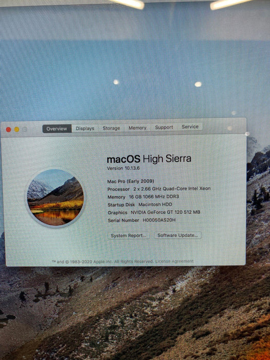 Apple Mac Pro Early 2009 2xQuad-Core Xeon X5550 GeForceGT120 16GB RAM 3.64 TB
