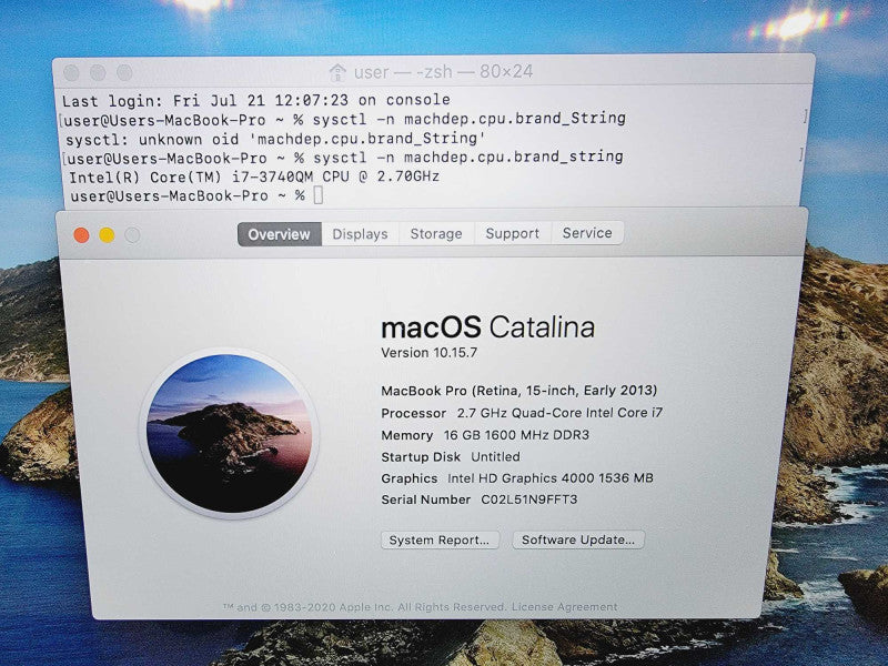 Apple Macbook Pro Retina 2013 15\\" Core i7-3740QM @ 2.7GHz 16GB DDR3 500GB SSD GT 650M 1GB (