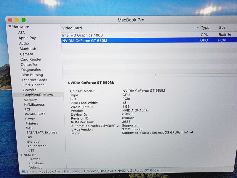 Apple Macbook Pro Retina 2013 15\\" Core i7-3740QM @ 2.7GHz 16GB DDR3 500GB SSD GT 650M 1GB (