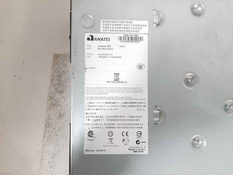 Cisco 2960s Series SI WS-C2960S-48TS-S V07 switch $