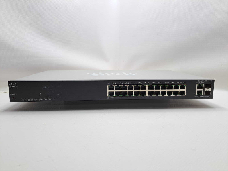 Cisco SG200-26 Gigabit Ethernet Smart Switch with 24 10/100/1000 Ports )