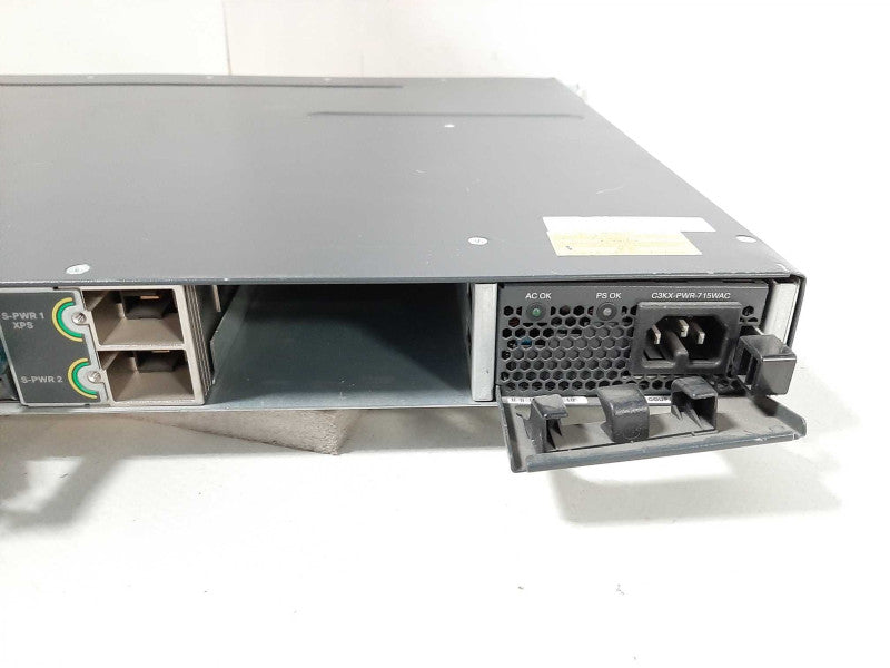 Cisco WS-C3750X-48P-S 48 Port PoE+ Gigabit Ethernet Switch C3KX-PWR-715WAC Q$