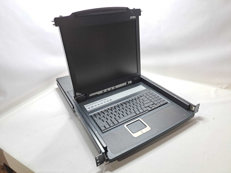 Aten MasterView CL1008M 8-Port 17 Inch Single Rail LCD KVM Console )