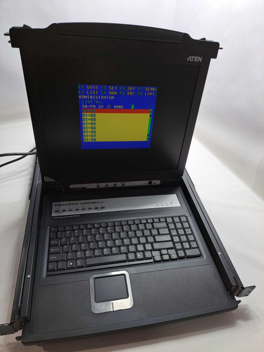 Aten MasterView CL1008M 8-Port 17 Inch Single Rail LCD KVM Console )