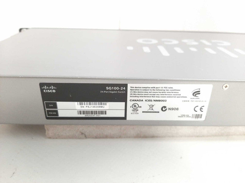 Cisco SG100-24 Port Gigabit Network Switch SR2024T V01 $