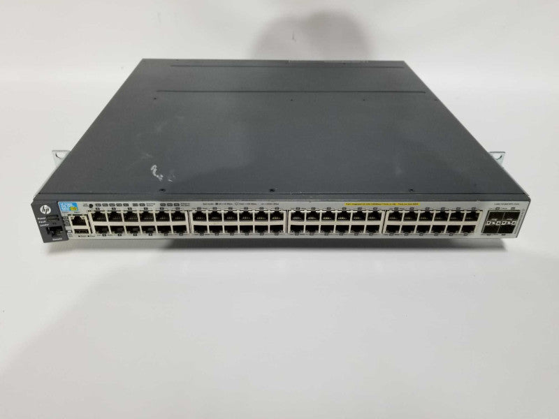HP J9574A E3800 48G-4SFP+ 48 Port Switch w/ J9577A Module - Fact Reset #