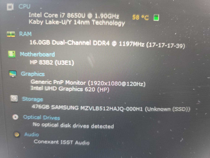 HP EliteBook 840 G5 i7-8650U, 16GB DDR4, 512GB m.2 **read Î²