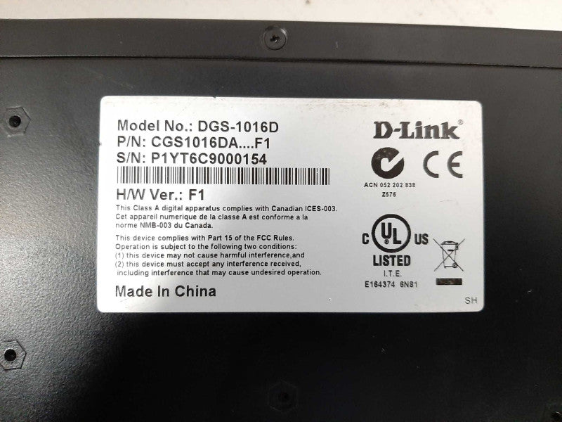 D-LINK GIGABIT SWITCH DGS-1016D $