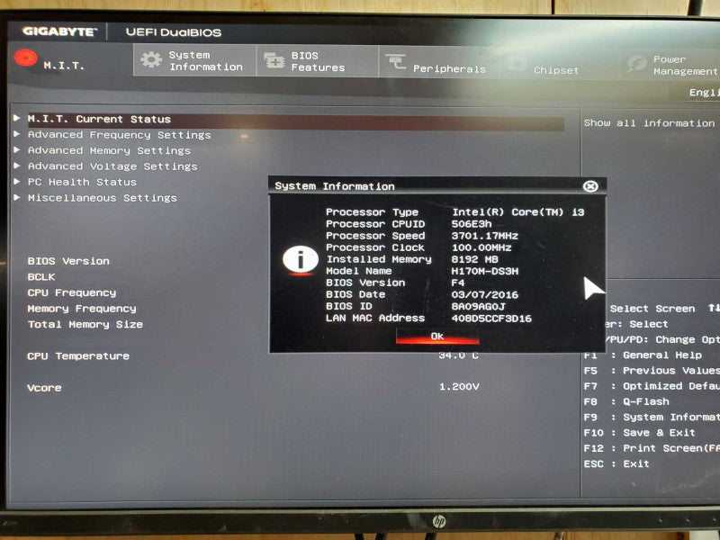 Custom PC - Intel i3-6100 @ 3.70 GHZ 8GB DDR4, 350W PSU