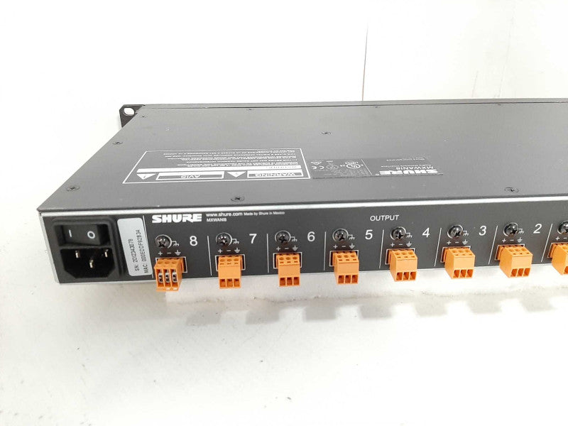Shure MXWANI8 8-Channel Microflex Wireless Audio Network Interface $