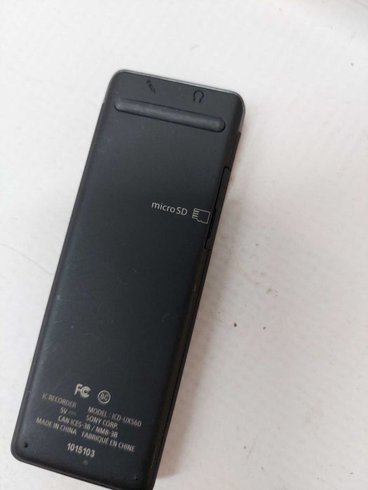 Sony Stereo Digital Voice Recorder Model: ICD-UX560