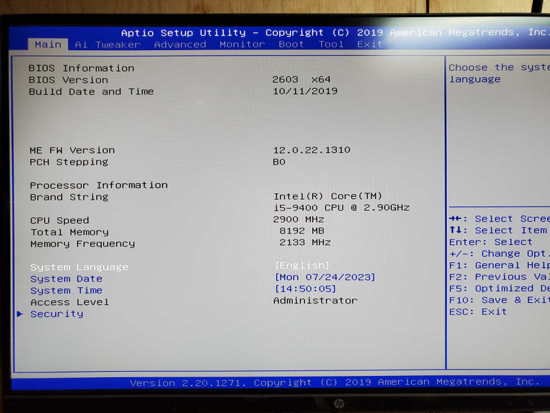Custom PC - Intel i5-9400 @ 2.90 GHZ 8GB DDR4 SFF