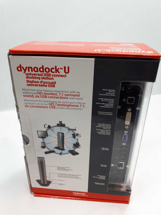 Toshiba Dynadock U Universal USB connect docking station PA3575U-1PRP USB 2.0 &