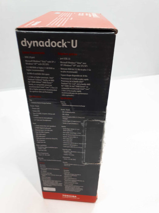 Toshiba Dynadock U Universal USB connect docking station PA3575U-1PRP USB 2.0 &