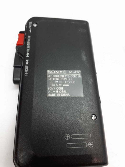 Sony M-470 Clear Voice Plus Microcassette Voice Recorder &