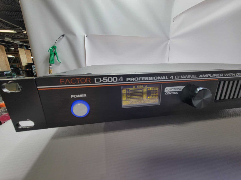 Factor 4 Channel 500W x 4 Professional Amplifier with DSP - D-500.4 READ_
