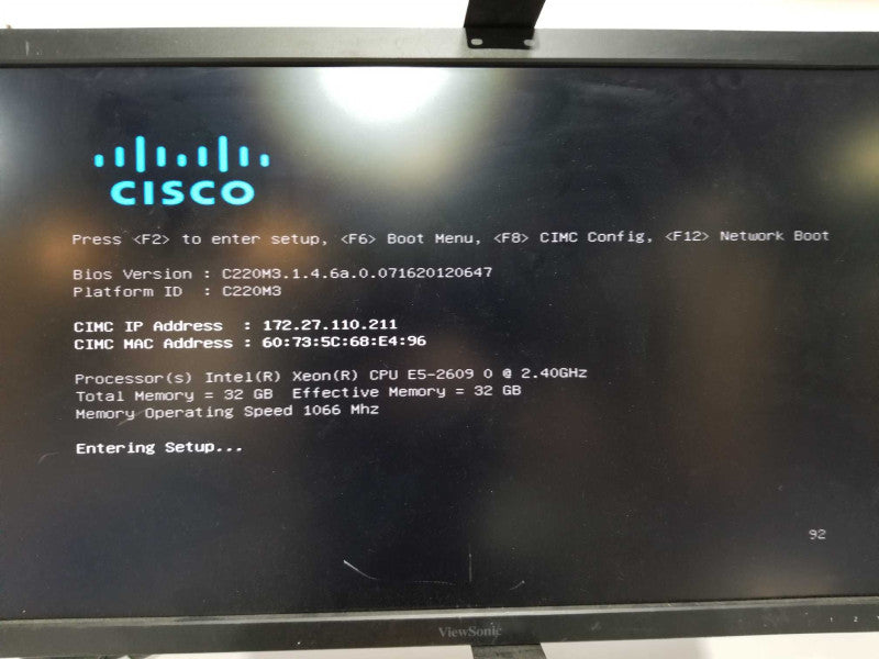 Cisco C220M3 2x Xeon E5-2609 @ 2.40ghz / 32gb ram / 9266-8i Raid Ctrl #